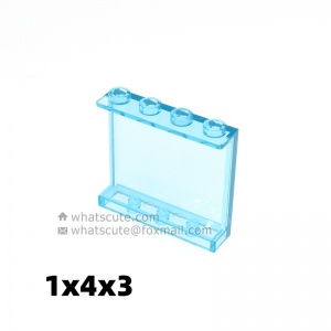 1x4x3【Transparent glass, wall panel, building window, #87543】 4 PCS