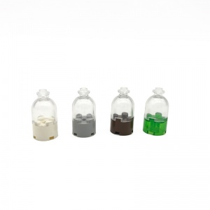 2x2【Transparent glass bottle cover, container, #30151】 4 PCS