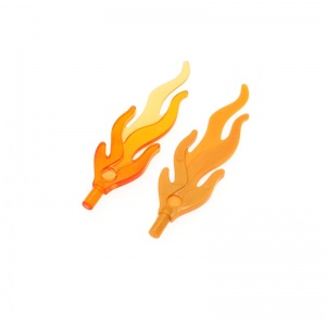 【mm, dragon fire, big flame, tongue of fire, gold., #8595956】 4 PCS