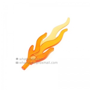 【mm, dragon fire, big flame, tongue of fire, gold., #8595956】 4 PCS
