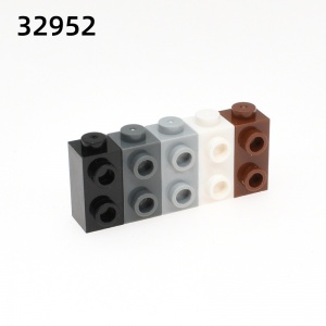 1x1x1【Square-headed mannequin, 2/3 brick side with 2 holes for dots, #32952】 10 PCS