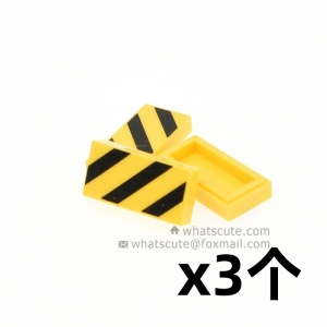 1x4【Yellow and black cordon, wood panel, police print, #3069/2431/30413】 3 PCS