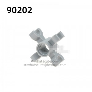 【Special, 1-hole arm 4-way with clip, snap joint, #90202】 10 PCS